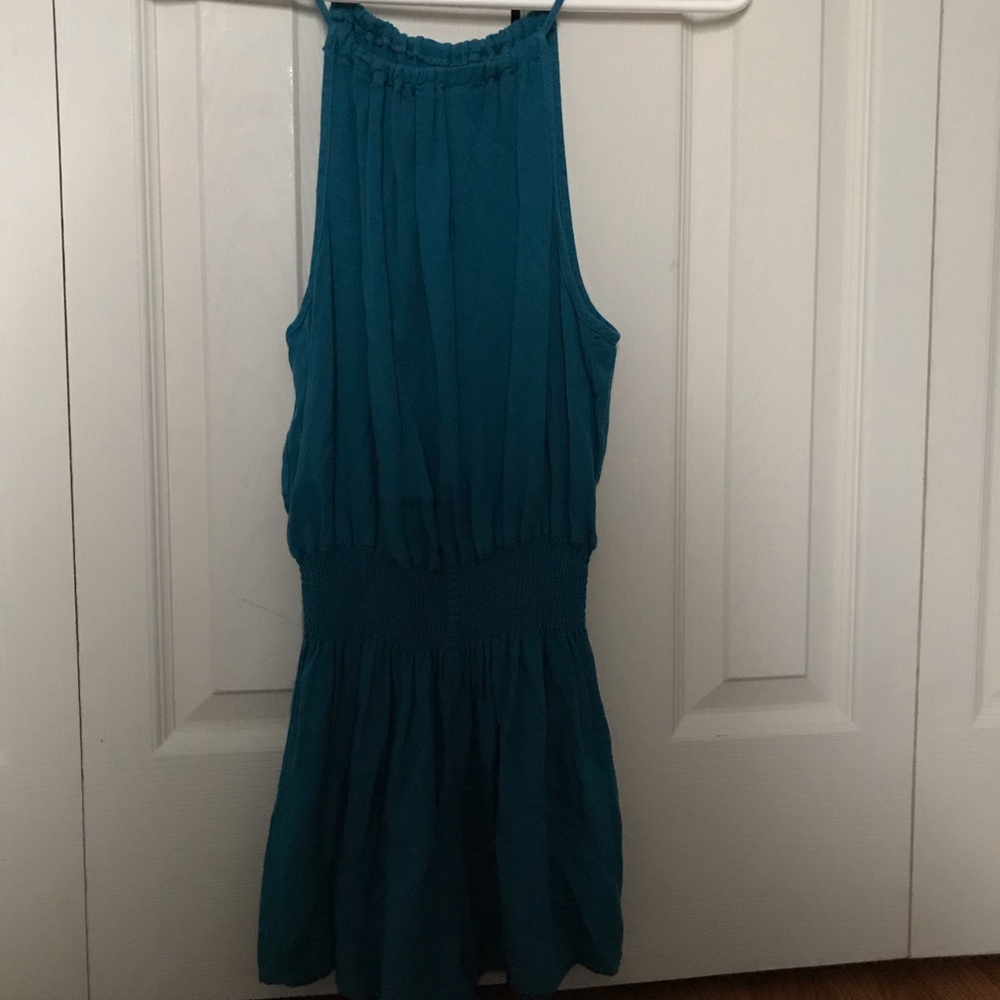 blue jumpsuit